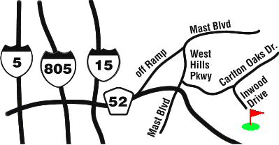 カールトン・オークス・ゴルフ・クラブのマップ